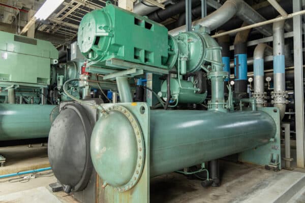 Image of an industrial water chiller system that benefits from preventive and predictive maintenance.